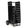 ID MARKET - Chariot porte bûches acier noir 40 x 40 x 100,5 CM pour cheminée - vignette