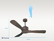 KLASSFAN - Ventilateur de plafond ø132 cm avec LED et Wifi Réversible Hypersilence - vignette