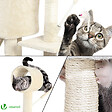 VOUNOT - Arbre à Chat 154cm avec Griffoir Plateforme Niche XXL Beige - vignette