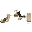 PAWHUT - Mur d'escalade pour chat - arbre à chat design mural - griffoirs, grattoirs, jeux - sisal naturel peluche beige - vignette