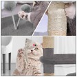 VOUNOT - Arbre à Chat 112cm avec Griffoir Plateforme Niche L Gris - vignette