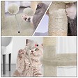 VOUNOT - Arbre à Chat 112cm avec Griffoir Plateforme Niche L Beige - vignette