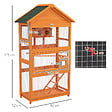 PAWHUT - Cage à oiseaux volière grande taille 2 portes trappe toit asphalte tiroir amovible bois pré-huilé - vignette