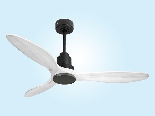 PURLINE - Ventilateur de plafond Réversible  Thermostat Wifi Moteur à courant continu Toits en pente Télécommande Hypersilence Mémoire - large