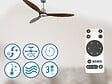 PURLINE - Ventilateur de plafond Réversible  Thermostat Dimmable Wifi Moteur à courant continu Toits en pente Télécommande Lumière à trois tons Hypersilence Mémoire - vignette