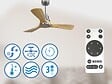 PURLINE - Ventilateur de plafond Réversible  Thermostat Wifi Moteur à courant continu Toits en pente Télécommande Hypersilence Mémoire - vignette
