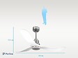 PURLINE - Ventilateur de plafond Réversible  Thermostat Dimmable Wifi Moteur à courant continu Toits en pente Télécommande Lumière à trois tons Hypersilence Mémoire - vignette