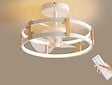 PURLINE - Lampe à ventilateur LED avec détails en bois - vignette