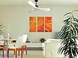 PURLINE - Ventilateur de plafond Réversible  Thermostat Dimmable Wifi Moteur à courant continu Toits en pente Télécommande Lumière à trois tons Adaptateur 2/3 Lames - vignette