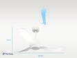 PURLINE - Ventilateur de plafond Réversible  Thermostat Wifi Moteur à courant continu Toits en pente Télécommande Hypersilence Mémoire - vignette
