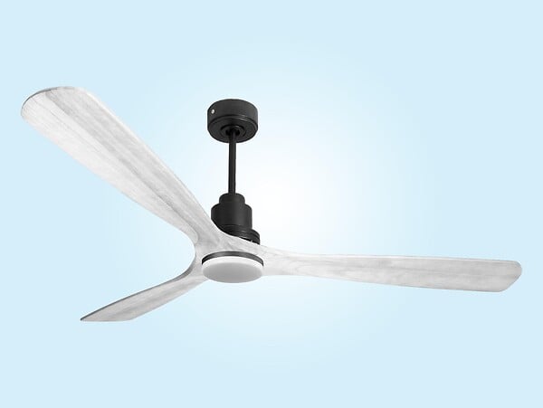 PURLINE - Ventilateur de plafond Réversible  Thermostat Dimmable Wifi Moteur à courant continu Toits en pente Télécommande Lumière à trois tons Hypersilence Mémoire - large