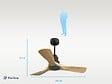 PURLINE - Ventilateur de plafond Réversible  Thermostat Wifi Moteur à courant continu Toits en pente Télécommande Hypersilence Mémoire - vignette