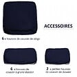 OUTSUNNY - Lot de 14 housses de rechange coussins salon de jardin - 6 housses coussin d'assise, 8 housses coussin dossier - housses zippées polyester déperlant bleu - vignette