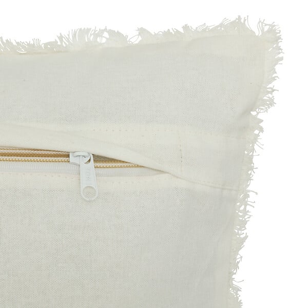 ATMOSPHERA - Coussin décoratif Blanc nid d'abeille 45 x 45 cm - large