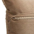 ATMOSPHERA - Coussin décoratif Bouclette Beige Lin 45 x 45 cm - vignette