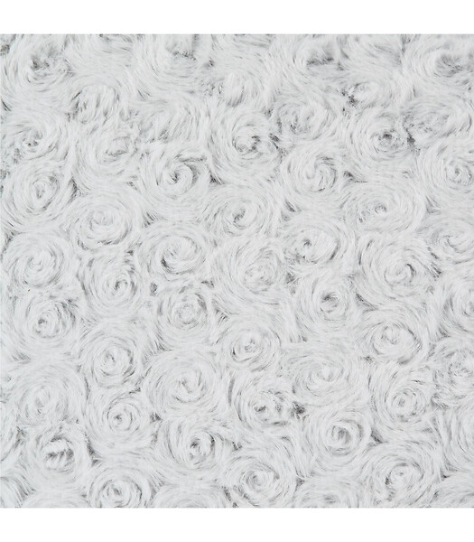 ATMOSPHERA - Coussin déhoussable en Fourrure Bouclée Gris clair  45 x 45 cm - large