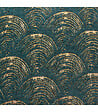 ATMOSPHERA - Housse de Coussin chenille Art déco Vert 40 x 40 cm - vignette