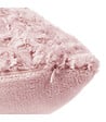 ATMOSPHERA - Coussin déhoussable en Fourrure Bouclée Rose 45 x 45 cm - vignette