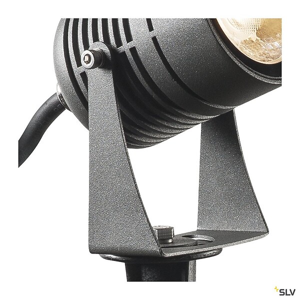 SLV - Projecteur extérieur, anthracite, SLV LED SPIKE avec LED intégrée, 6W, 3000K, IP55 - large