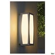 SLV - Applique extérieure SLV MERIDIAN BOX, diffuseur opalescent/gris, E27, 25W max, IP54 - vignette