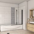 AICA SANITAIRE - Pare baignoire en privotante pliant en 2 volets 100x140cm - vignette