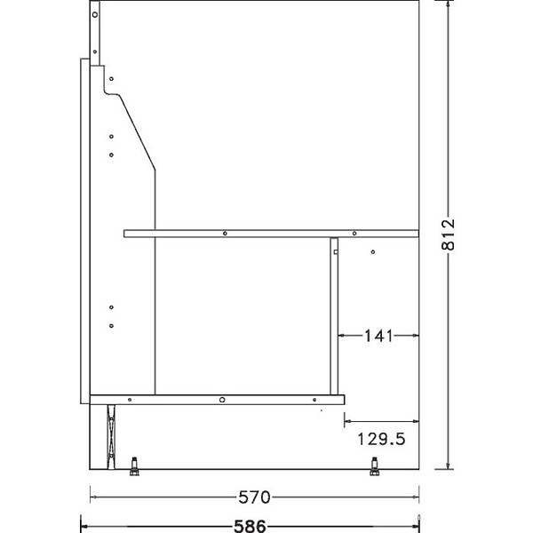 NEOVA - Sous-éviers SIM'NF au sol - Portes Battantes - Longueur: 120 cm - 3 portes - large