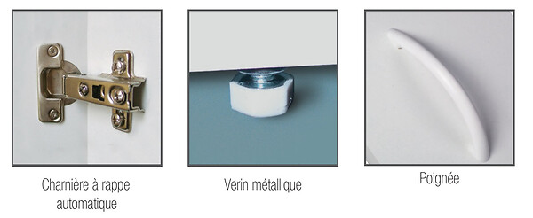 NEOVA - Sous-éviers SIM'NF au sol - Portes Battantes - Longueur: 120 cm - 3 portes - large