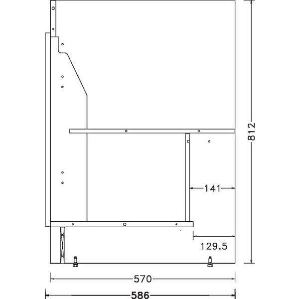 NEOVA - Sous-éviers SIM'NF au sol - Portes Battantes - Longueur: 120 cm - 2 portes - large