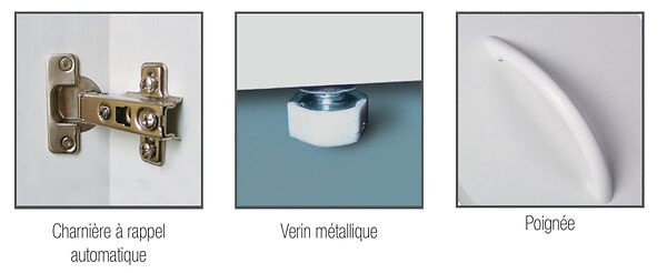 NEOVA - Sous-éviers SIM'NF au sol - Portes Battantes - Longueur: 120 cm - 2 portes - large