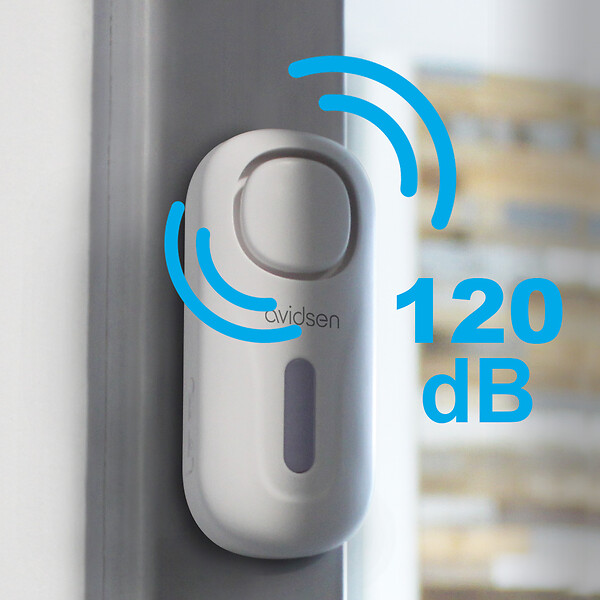 AVIDSEN - Mini-alarme avec sa télécommande Small Doorguard Control sirène à 120 dB - Avidsen - 100022 - large