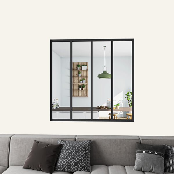 AICA SANITAIRE - Verrière atelier fixe L.123xH.108cm en 4 vitrages - large