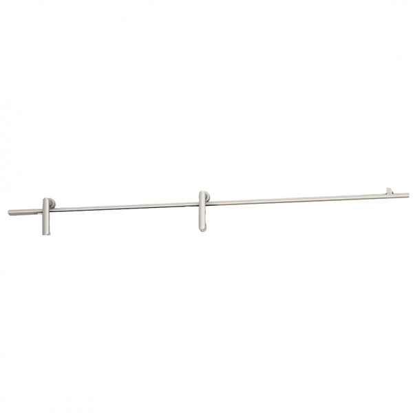 SECURY-T - Rail porte coulissante - 2M - En applique - Porte en bois - Argent - large