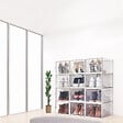 SECURY-T - Rangement chaussures - Boites à chaussures - Grand format - Blanc et transparent - Lot de 12 - vignette