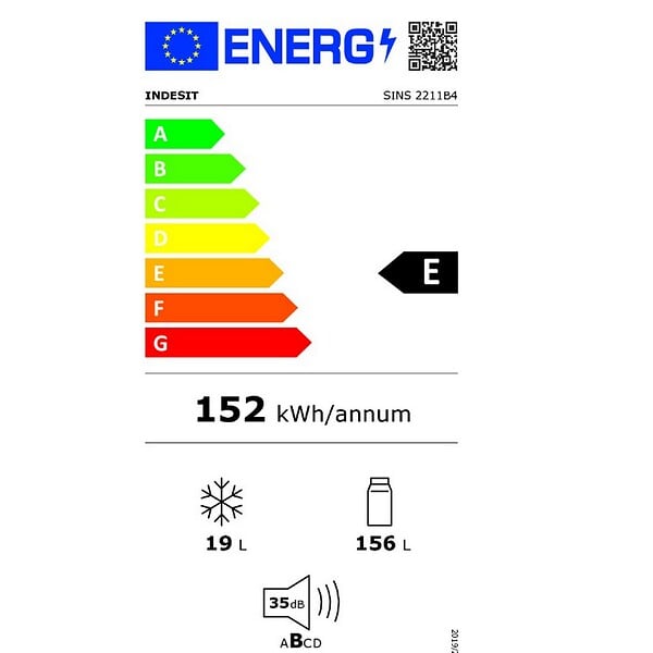 INDESIT - réfrigérateur 1 porte intégrable à glissières 175l - SINS2211B4 - large