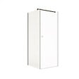 AURLANE - Paroi de retour 90x180 cm pour Porte de Douche - Verre Trempe 5mm - Finition Noire - DARK ELEMENTARY - vignette