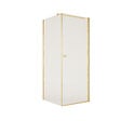 AURLANE - Porte de Douche Pivotante 70x195cm et Retour 80cm - Verre 8mm Anticalcaire - Profil Or Brosse - vignette