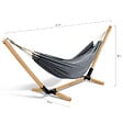 ID MARKET - Hamac avec support bois et toile gris anthracite TAHITI - vignette