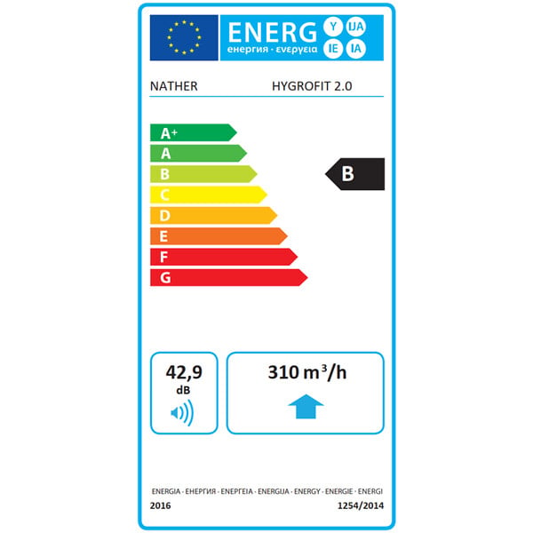NATHER - Groupe VMC simple flux hygro compact NATHER HYGROFIT (vendu seul) - large