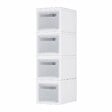 SECURY-T - Boite rangement plastique - Empilables - Avec couvercles  - Blanc - vignette