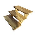 VINUOVO - BERLIN Escalier extérieur bois 3 marches H 54cm L-80cm - sans contre marche - vignette