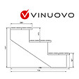 VINUOVO - BERLIN Escalier extérieur bois 3 marches H 54cm L-80cm - sans contre marche - vignette