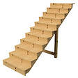 VINUOVO - BERLIN Escalier extérieur bois 11 marches H 190cm L-100cm - avec contre marche - vignette
