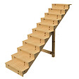 VINUOVO - BERLIN Escalier extérieur bois 11 marches H 190cm L-80cm - avec contre marche - vignette