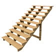 VINUOVO - BERLIN Escalier extérieur bois 11 marches H 190cm L-160cm - sans contre marche - vignette