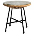 ID MARKET - Salon de jardin IZMIR table et 2 fauteuils oeuf cordage effet rotin - vignette