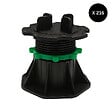 MCCOVER - Lot de 216 plots réglables 50 à 80 mm dalle et carrelage Noir - vignette