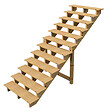 VINUOVO - BERLIN Escalier extérieur bois 12 marches H 207cm L-120cm - sans contre marche - vignette