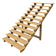 VINUOVO - BERLIN Escalier extérieur bois 12 marches H 207cm L-160cm - sans contre marche - vignette
