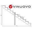 VINUOVO - BERLIN Escalier extérieur bois 11 marches H 190cm L-100cm - avec contre marche - vignette