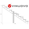 VINUOVO - BERLIN Escalier extérieur bois 11 marches H 190cm L-160cm - sans contre marche - vignette